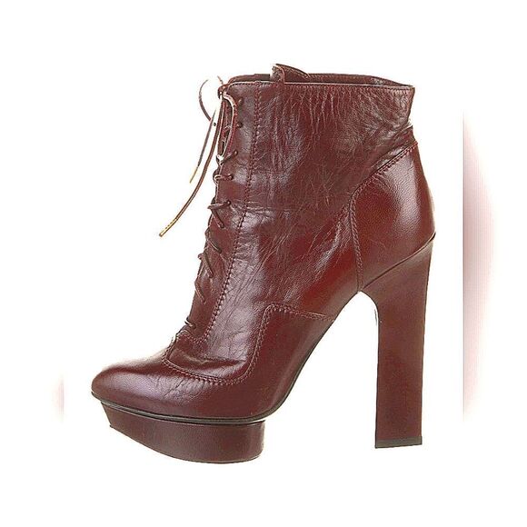 Alexander McQueen Leather Ankle Lace-Up Boots - Picture 6 of 16